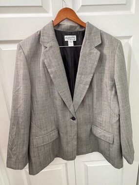 Pendleton Virgin Wool Glen Plaid Blazer 20W Plus Size Classic Tailored jacket